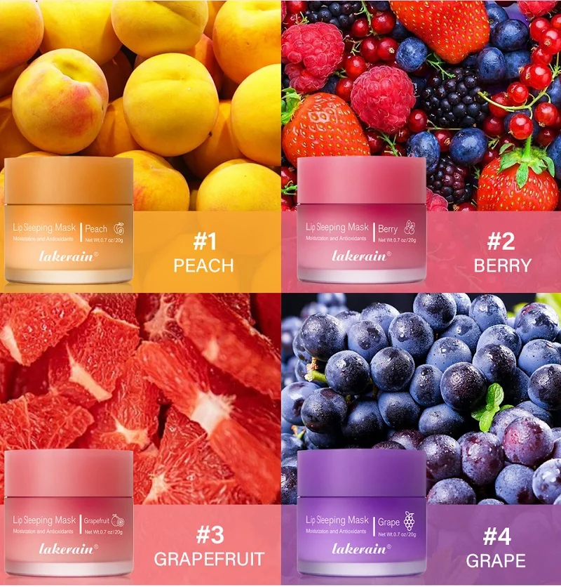 New Sleeping Lip Mask Lighten Lip Lines Remove Dead Skin Moisturizing And Hydrating Small  Portable Fruit Flavors Lip Mask 2023