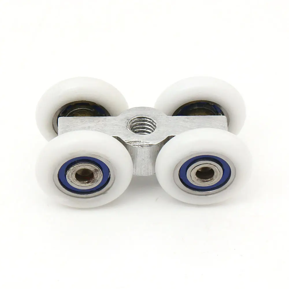 Nylon Metal Shower Door Pulley Replacement Hardware Bathroom Sliding Glass Door Roller Repair Component Smooth Slide