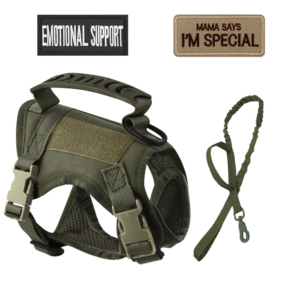 Taktisches Nylon-Katzengeschirr, Leine-Patch-Set für Katzen und kleine Hunde, Weste, Militärhund, Arbeit, Outdoor-Trainingszubehör – Detail 13