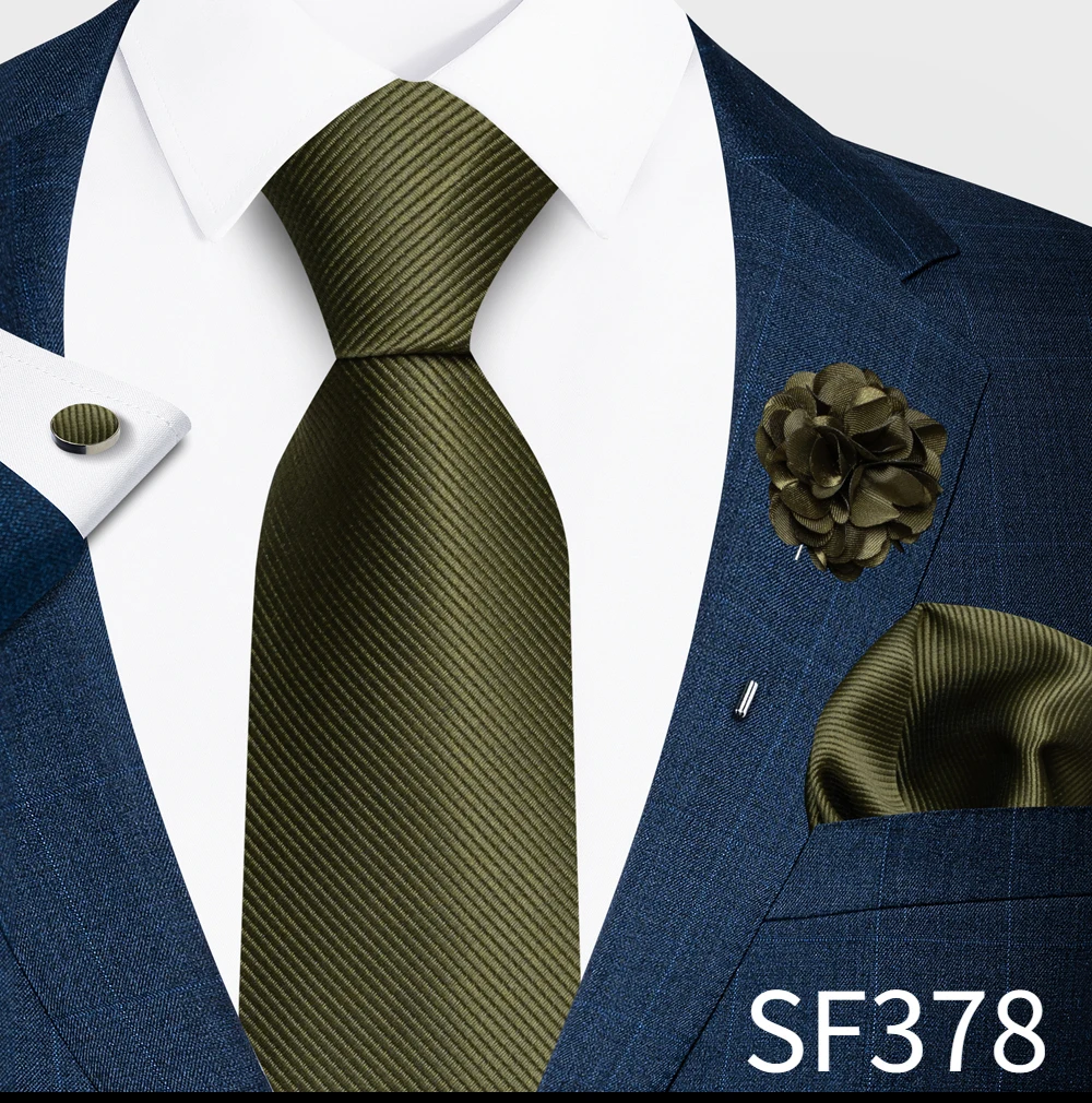 Elegantes einfarbiges Herren-Krawattenset, 4-teilig, 1200-Nadel-Hochdichte, knitterarm, geeignet für Hochzeiten und Bankette, Bestseller – Detail 3