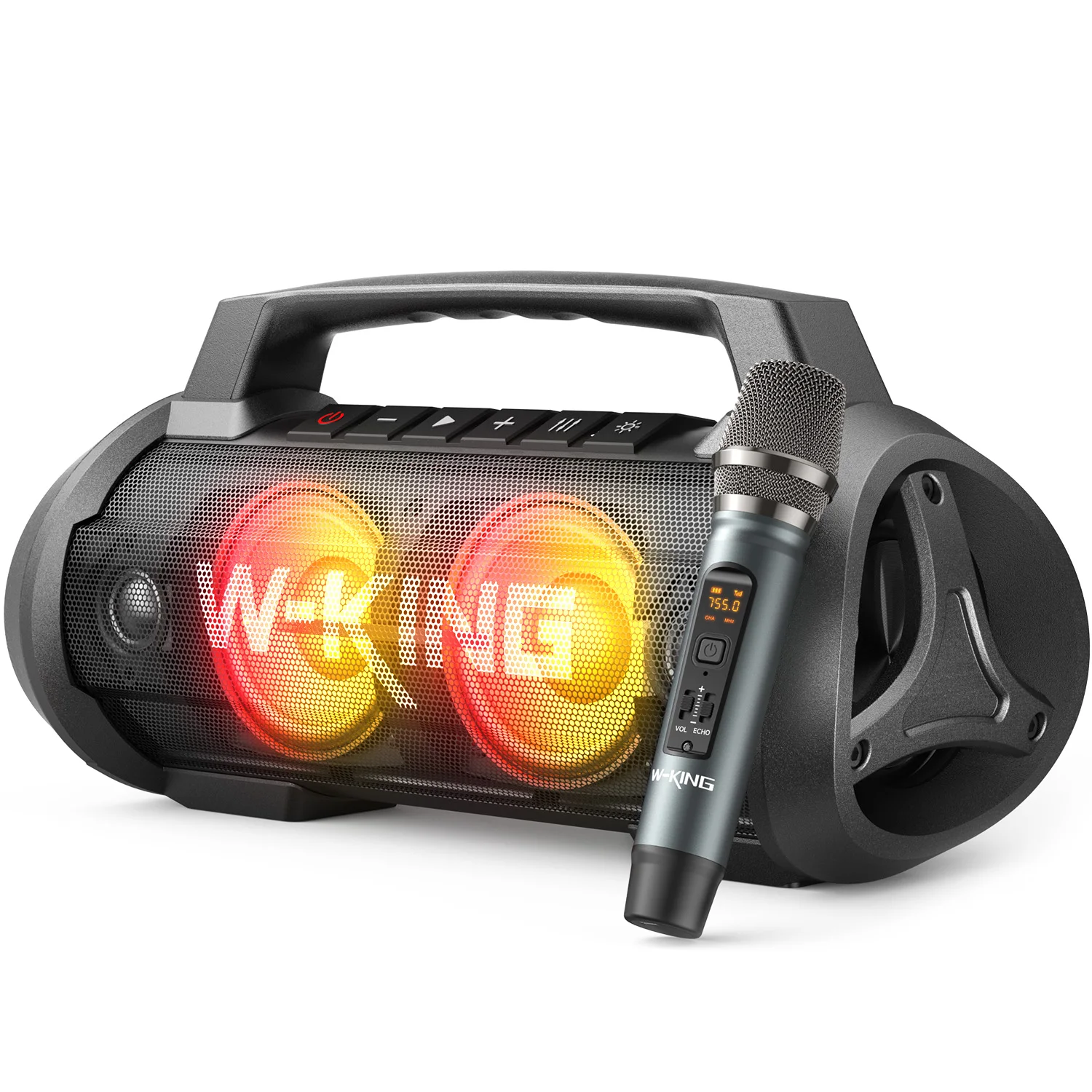 W-KING 70W RMS Portable Bluetooth Speaker with Wireless Microphone, IPX6 Waterproof Bluetooth Speakers with Subwoofer Outdo