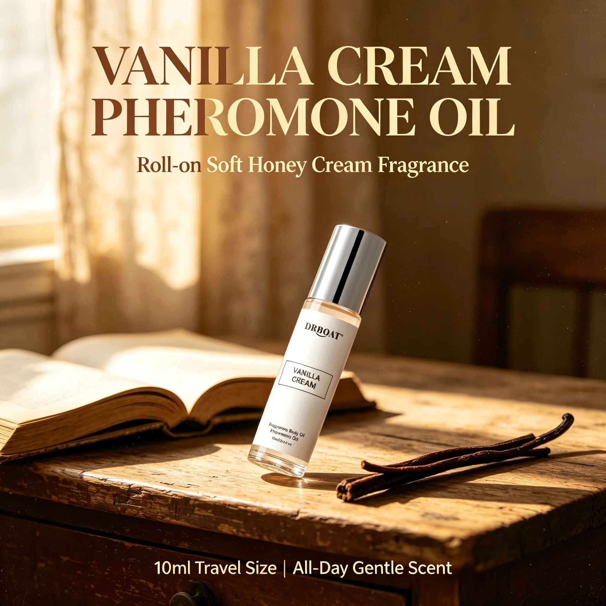 10ml Vanilla Cream Pheromone Oil - Honey Cream Subtle Perfume Oil, Original Eau de Toilette, Fragrance Oil Traveling or Dating B view 5