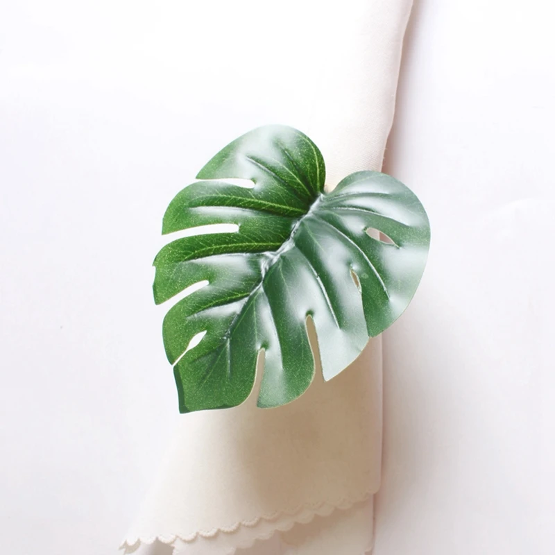 Portatovaglioli a foglia verde, portatovaglioli per cerimonia/Casual, decorazioni per la tavola da pranzo, decorazioni per feste