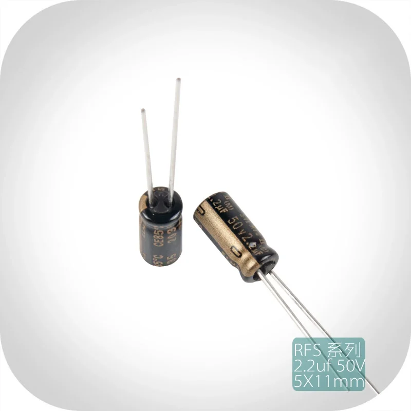 Capacitores eletrolíticos de seda áudio audiófilos, ELNA RFS II, 5x11mm, 50V2.2UF, 10pcs, 50pcs