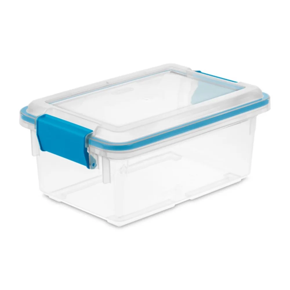 

Sterilite 7.5 Quart Clear Plastic Storage Box with Latching Lids, (6 Pack)