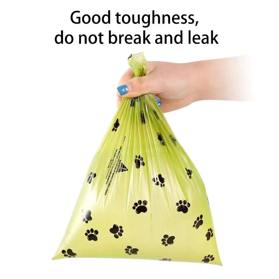 10 rolls Pet Biodegradable Trash Bag Dog Poop Bags Bulk Biobase Leakproof Poop Bag Degradable Cat Waste Bags Pet Supplies