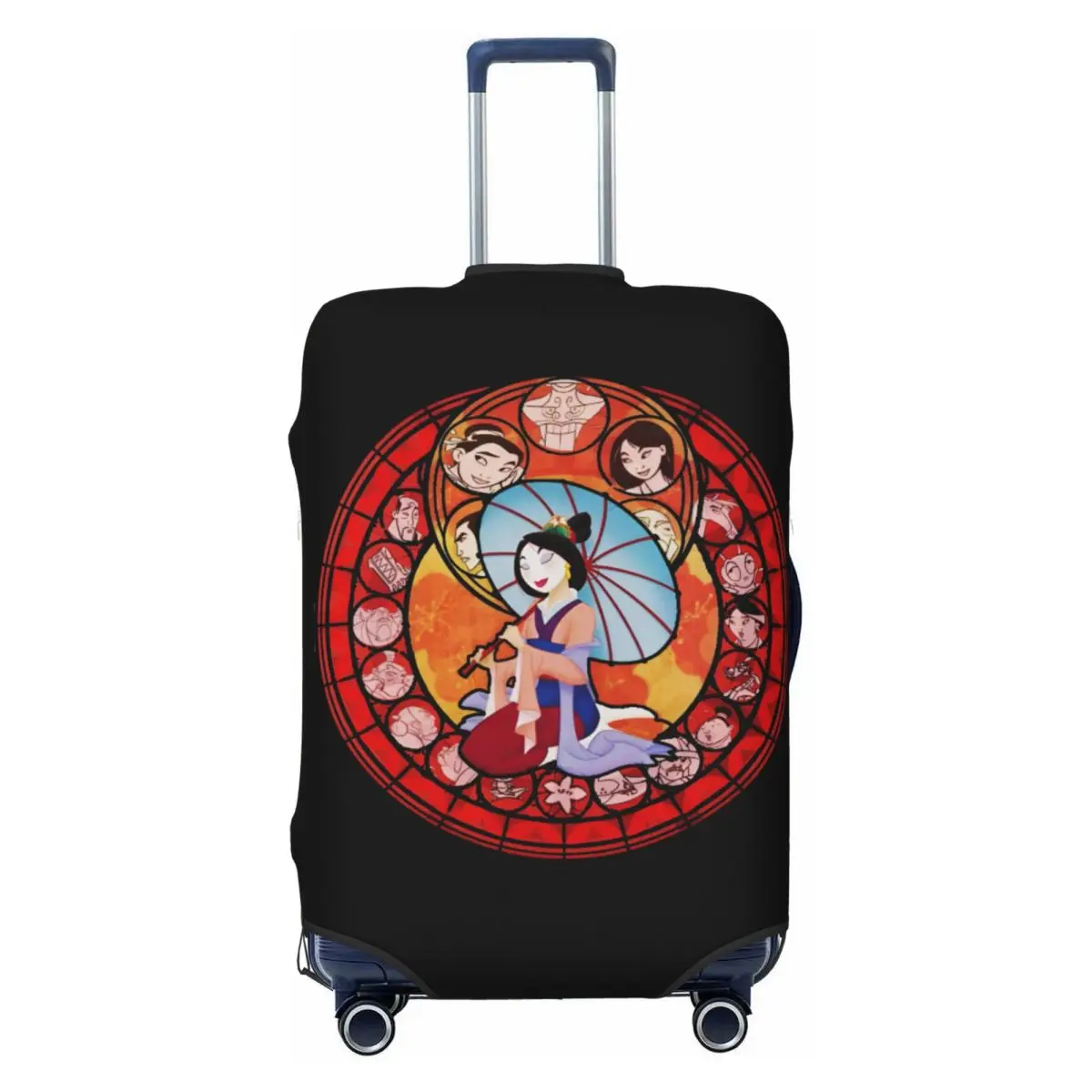 

Чехол для багажа с изображением принцессы Мулан, эластичный защитный чехол для дорожного чемодана, подходит для чемоданов 18-32 дюймов