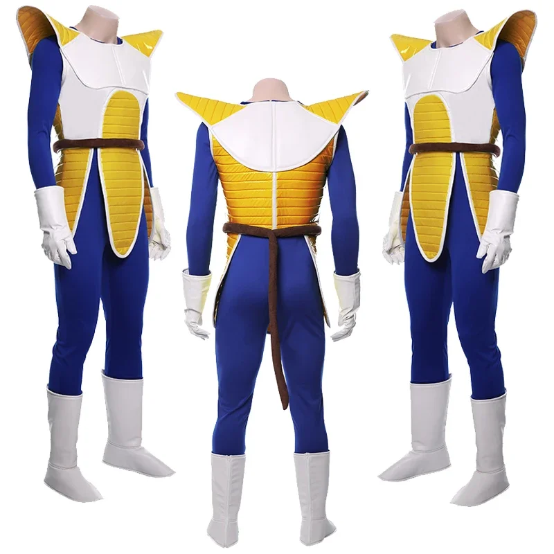 Costume de Cosplay Z Vegeta pour Hommes et Femmes, Uniforme Trempé, Costume de Carnaval d'Halloween Personnalisé PA6351