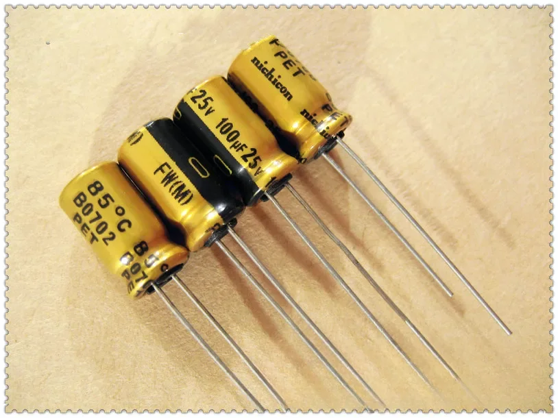 20pcs/50pcs Nichicon FW Series 100uF 25V100uF Audio DIY Electrolytic Capacitor 25V 100 uF 25V100 UFW1E101