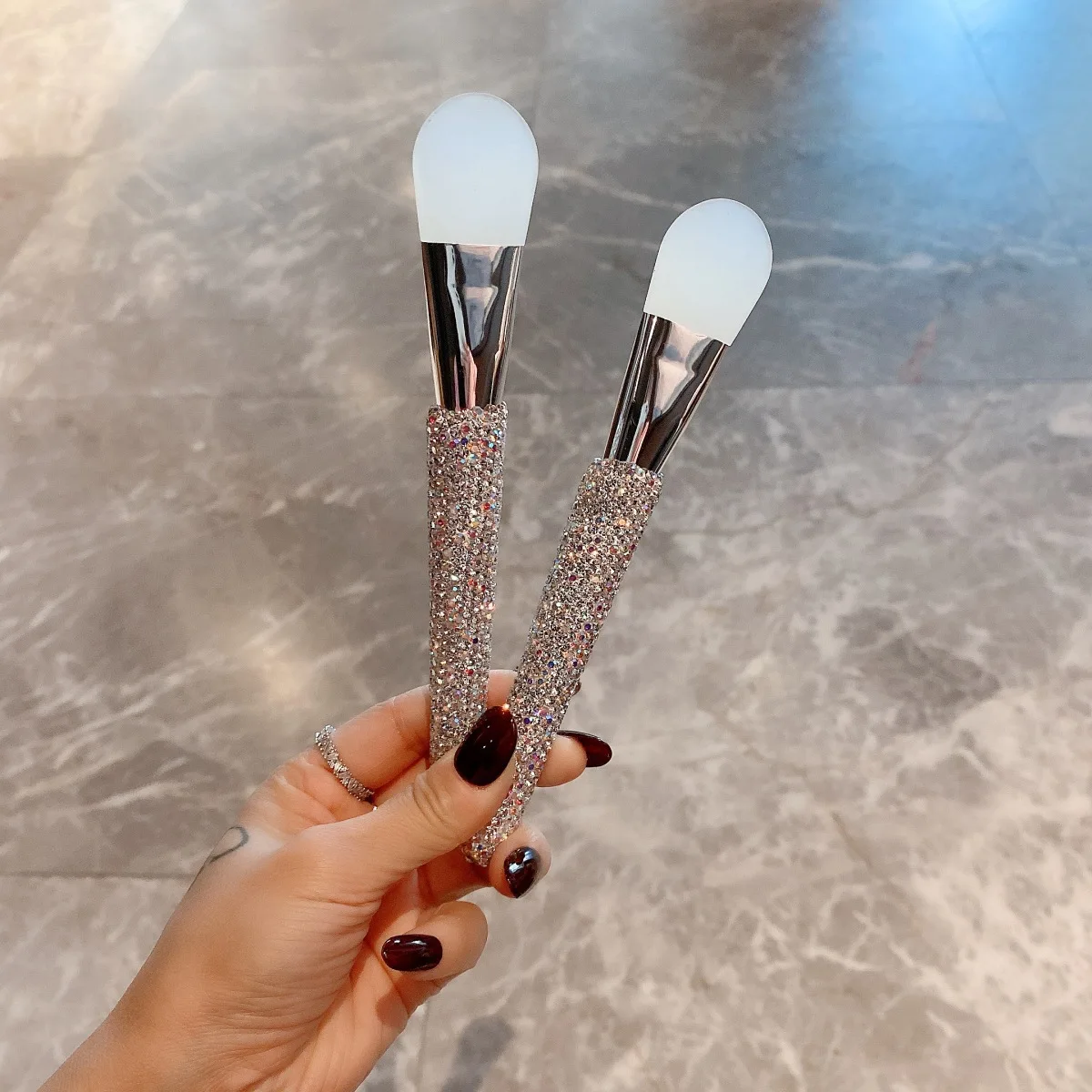 ソフトヘアマスクブラシ,洗顔料,スキンケアブレンダー,ファンデーションアプリケーター,コンシーラー,美容メイクツール