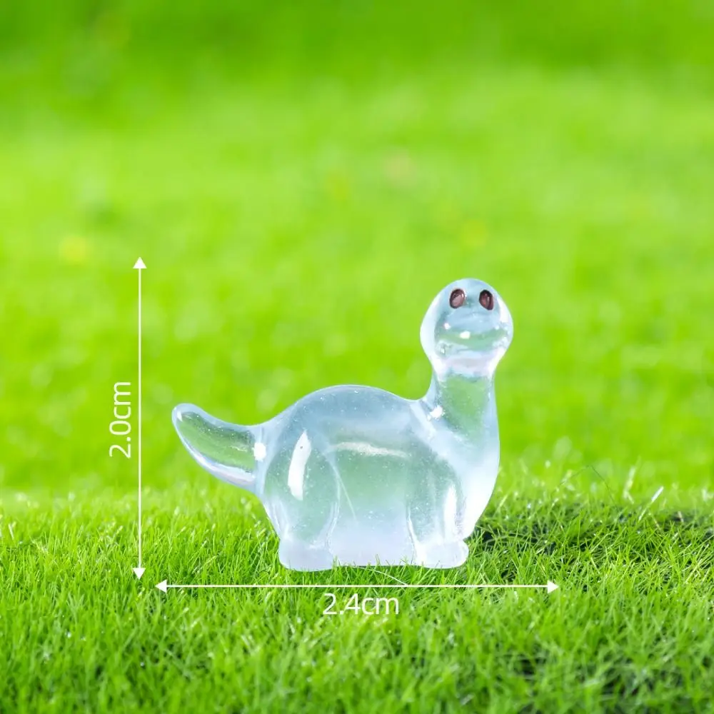 

Cartoon Noctilucent Dinosaur Figurines DIY Handmade Mini Dinosaur Ornaments Resin Crafts Delicate Micro Landscape Decoration