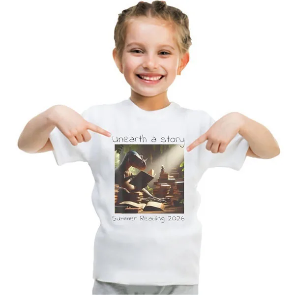 Unearth A Story Summer Reading 2026 Men Women T-Shirt Y2k Reader Graphic Apparel Novelty Saying Tee Fashion Short Sleeve Apparel