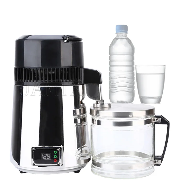 Pure Water Distiller 4L Dental Distilled Water Machine Filter Stainless Steel Electric Distillation Purifier Jug