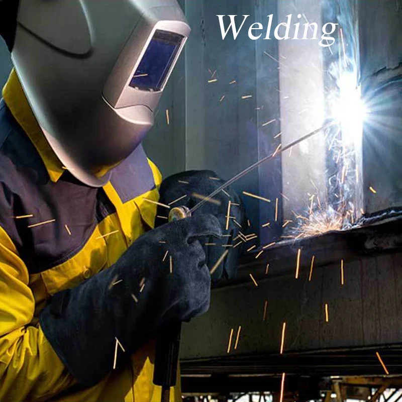 Yanmaz Tig/Mig kaynakçı kaynak eldivenleri, ısıya dayanıklı fırın eldivenler, ısı yalıtımı barbekü eldivenleri guantes para trabajo hombre