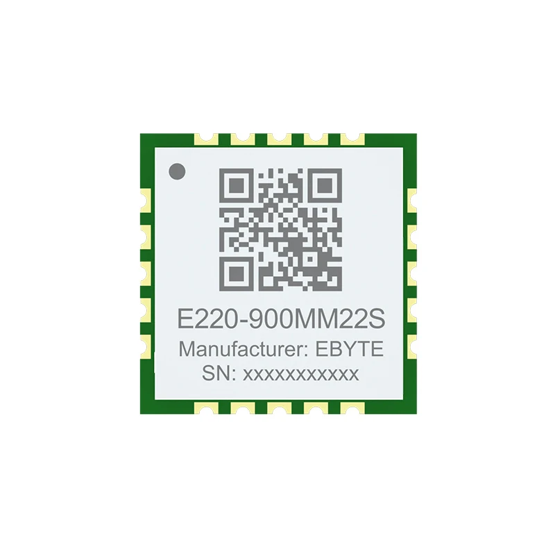 LoRa LLCC68 Wireless Module 868MHz/915MHz Low Power 22dBm 5.5KM E220-900MM22S Smaller Size Antenna Stamp Holes SPI