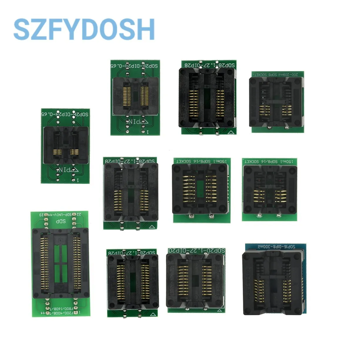 Toma de adaptador SOP8/14/16/18/20/24/28, programador de cuerpo ancho, 150/200/208/300mil, para EZP2010, EZP2013, CH341A, prueba IC