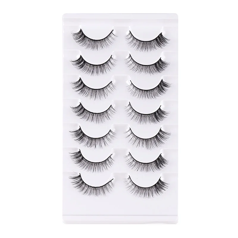 7 Paar Korte Valse Wimpers Extensions Natuurlijke Nep Strip Wimper Faux Cilios Levensechte Dikke Wimpers Koreaanse Make-Up Schoonheid Nieuw