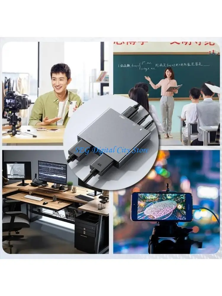

U75B Aluminum Alloy 4K30Hz USB3.0 HDTV Card Support Multiple Devices