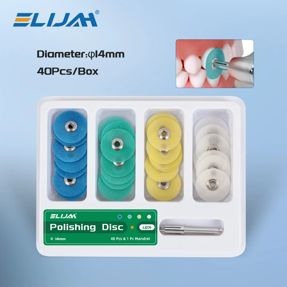 

40pcs/Box Dental Composite Polishing Disc Gross Reduction Contouring Mandrel Stripes for Ceramics and Glass Ionomer Restorations