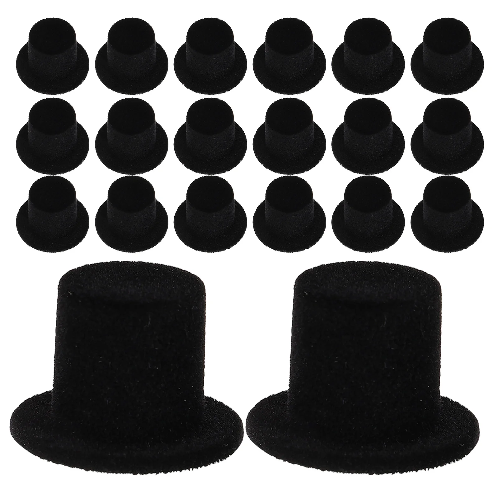 

30Pcs Mini Hats DIY Top Hat Craft Christmas Snowman Halloween Party Decor Mini Magician Hat Tiny Caps Tiny Caps for Crafts