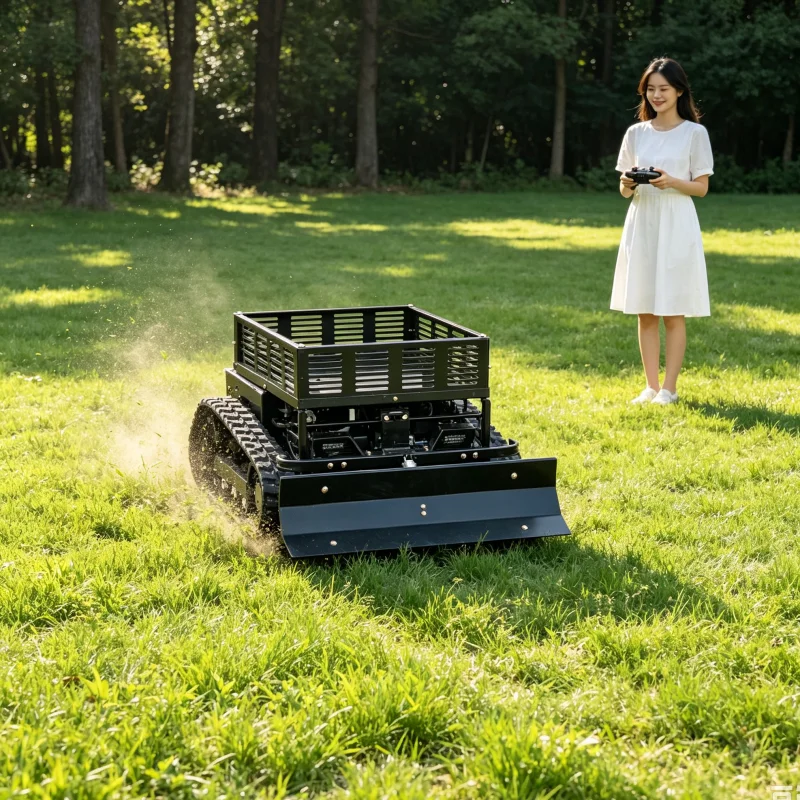 Customized Factory Direct Fast Shipping Remote Control Lawn Mower Wireless Lawn Mower 550Mm Cutting Width Sturdy Frame For Farm
