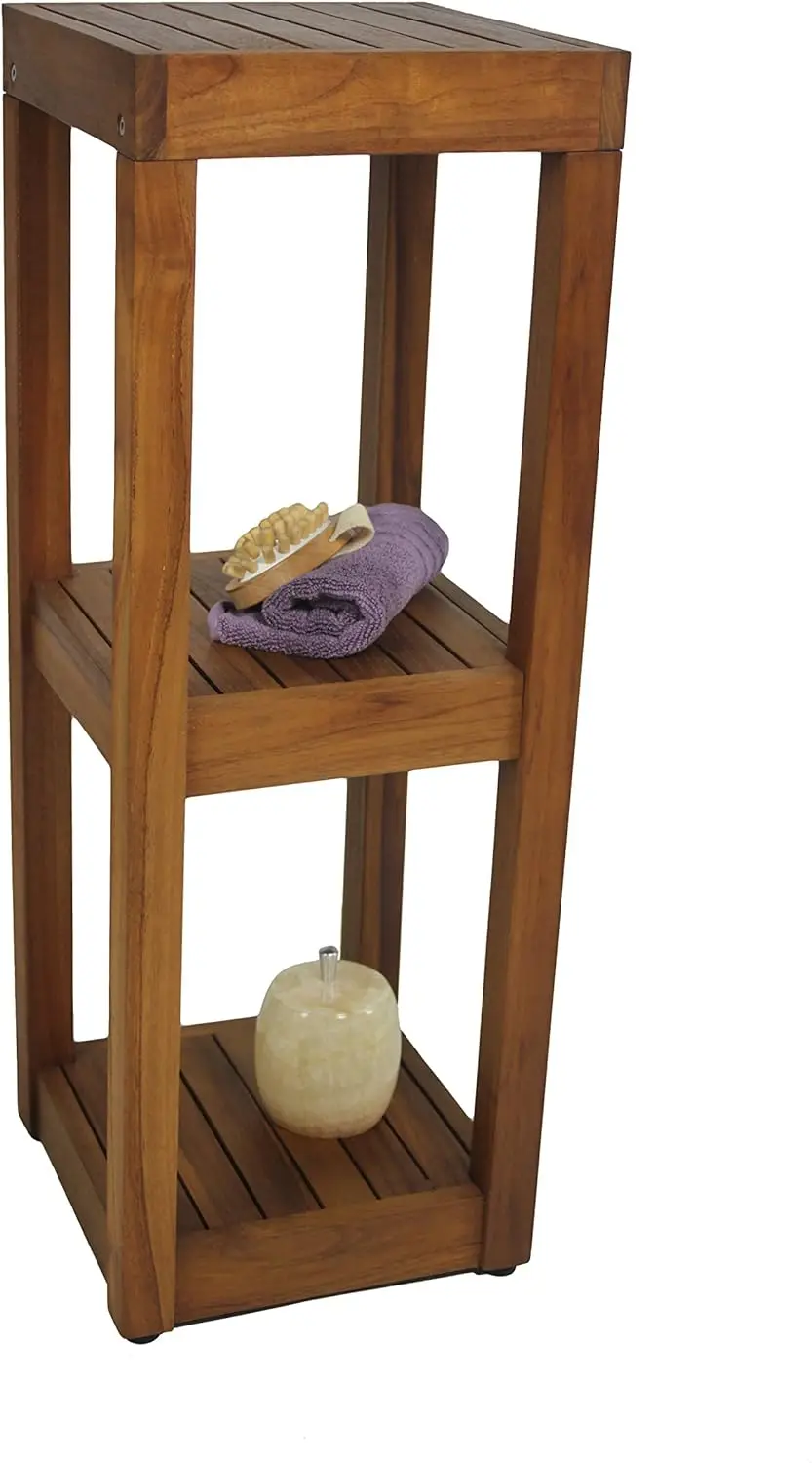 The Original Sula Square Three Tier Teak Bath Stand