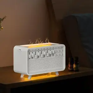 4 in 1 Bluetooth Speaker White Noise HIFI Sleep Aid Night Light Humidifier Machine with Free Combination of 8 Goup Nature Sound