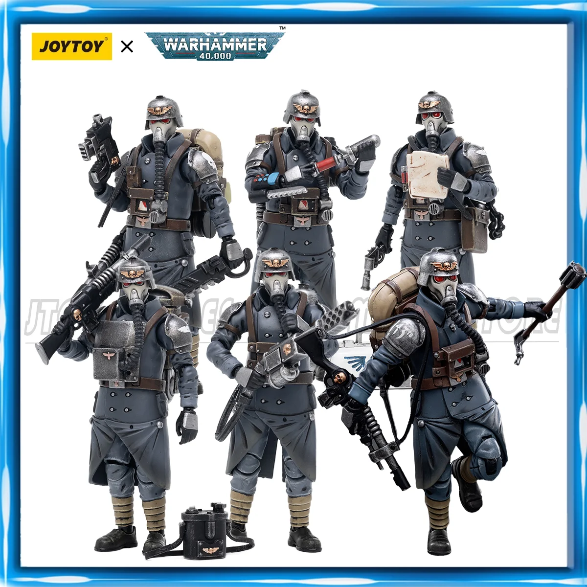 

[В НАЛИЧИИ] JOYTOY Warhammer 40K1/18 Фигурка Astra Militarum Death Korps of Krieg Veteran Squad Аниме фигурки Игрушки Модель