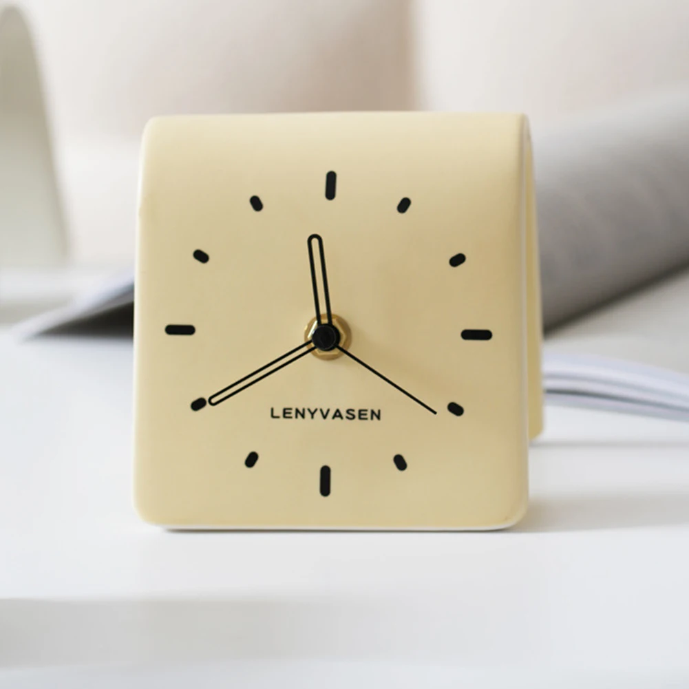 

Mini Ceramic Desk Clock Home Decor Clear Precise Display Stylish Time Clock For Kitchen