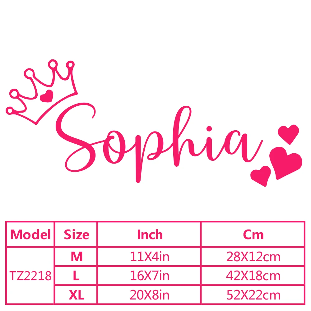 1pc Diy Personalize Custom Name Crown Decal Removable Vinyl Mural Poster For Kitchen Background Wall Art Decal