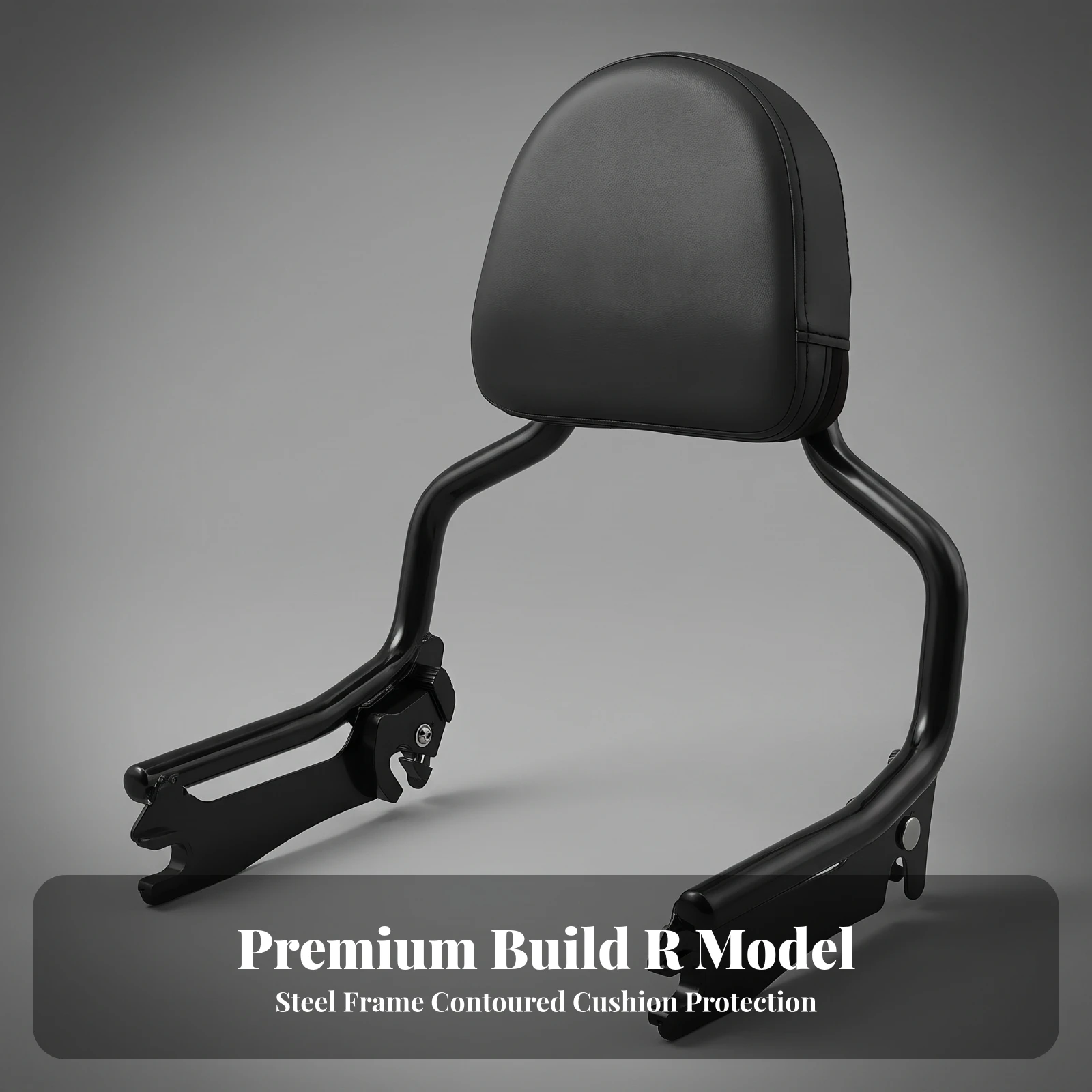 Sissy Bar Backrest Comfortable Motorcycle Backrest with Padded Cushion Sissy Bar with Cushion Pad Ergonomic Powder-Coated