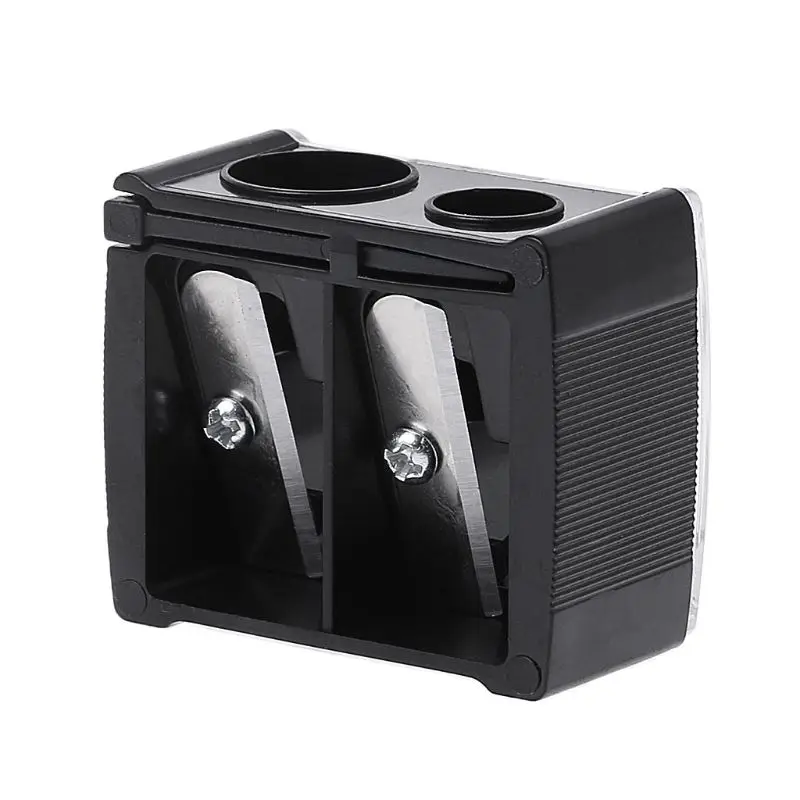 براية أقلام تجميلية للحواجب ، بطانة الشفاه ، أداة قلم تحديد العيون ، فتحتان