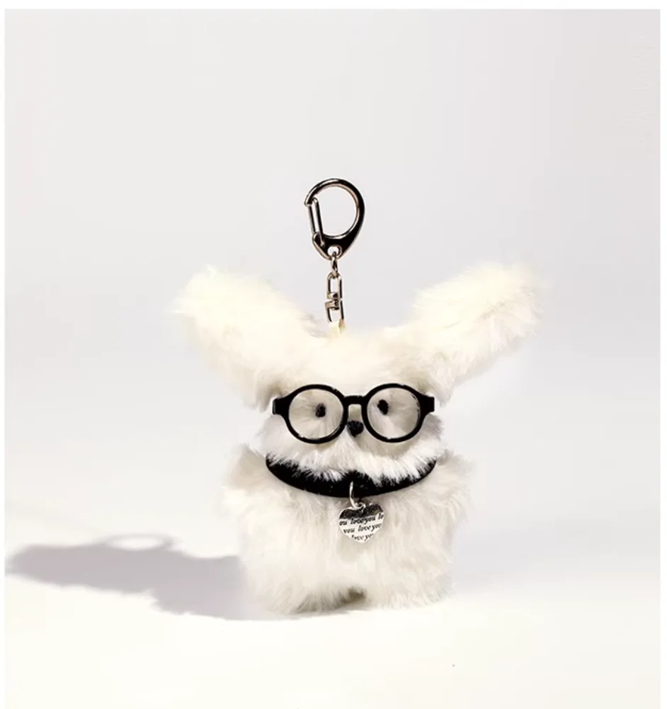 Girls' hearts, little suckling dogs, plush pendants, dolls, milk puffing cartoon schoolbags, ornaments, gifts, keychain chain or