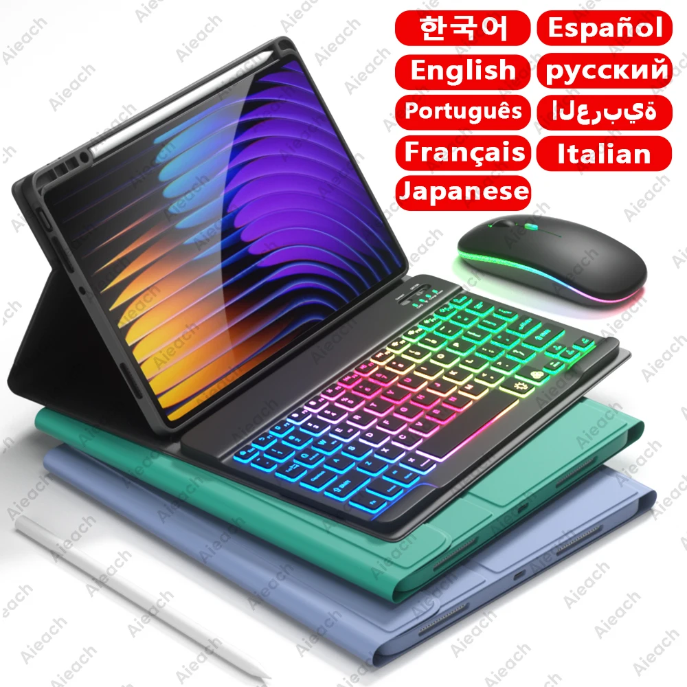 

GOYN Keyboard Case For Xiaomi Pad 5 6 6S 7 7S Pro Case with Backlight & Pencil Holder For Redmi Pad SE/ Pad Pro/ Pad 2 Case