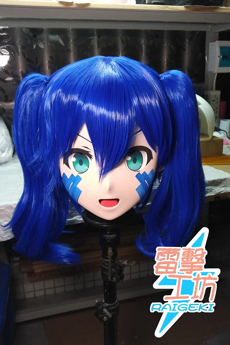 (RAIGEKI MAKS 17) Resin 3/4 Head Female/Girl Kigurumi Anime Cosplay Masks Crossdress Japan Role Lolita Crossdressing BJD Mask