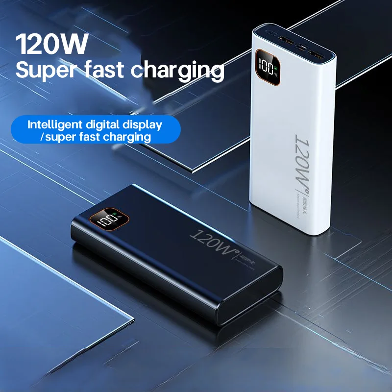 Xiaomi 120 واط قوة البنك 50000 مللي أمبير قدرة عالية شحن سريع Powerbank شاحن بطارية محمول آيفون سامسونج هواوي 2025