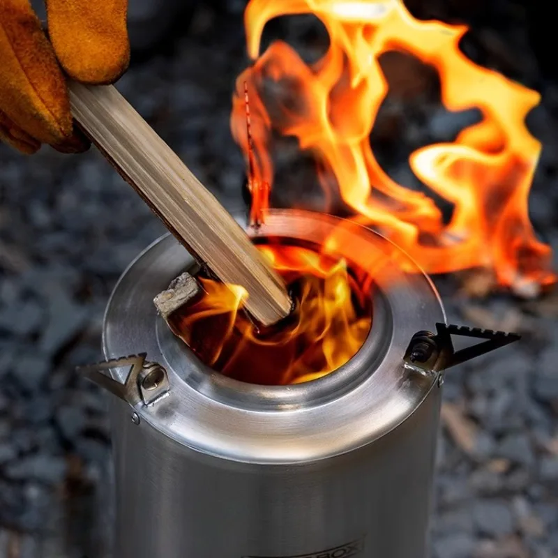 

Дровяная печь из нержавеющей стали, складная портативная регулируемая домашняя плита, удобные принадлежности для кемпинга, товары для кемпинга