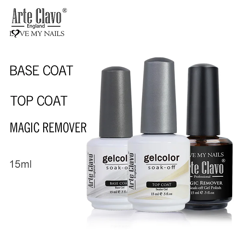 Arte Clavo Gel Nail Polish Kit Long Lasting Soak off Hybrid 4PCS/Set Top Base Coat Remover Reinforce Gel Fast Delivery Manicure