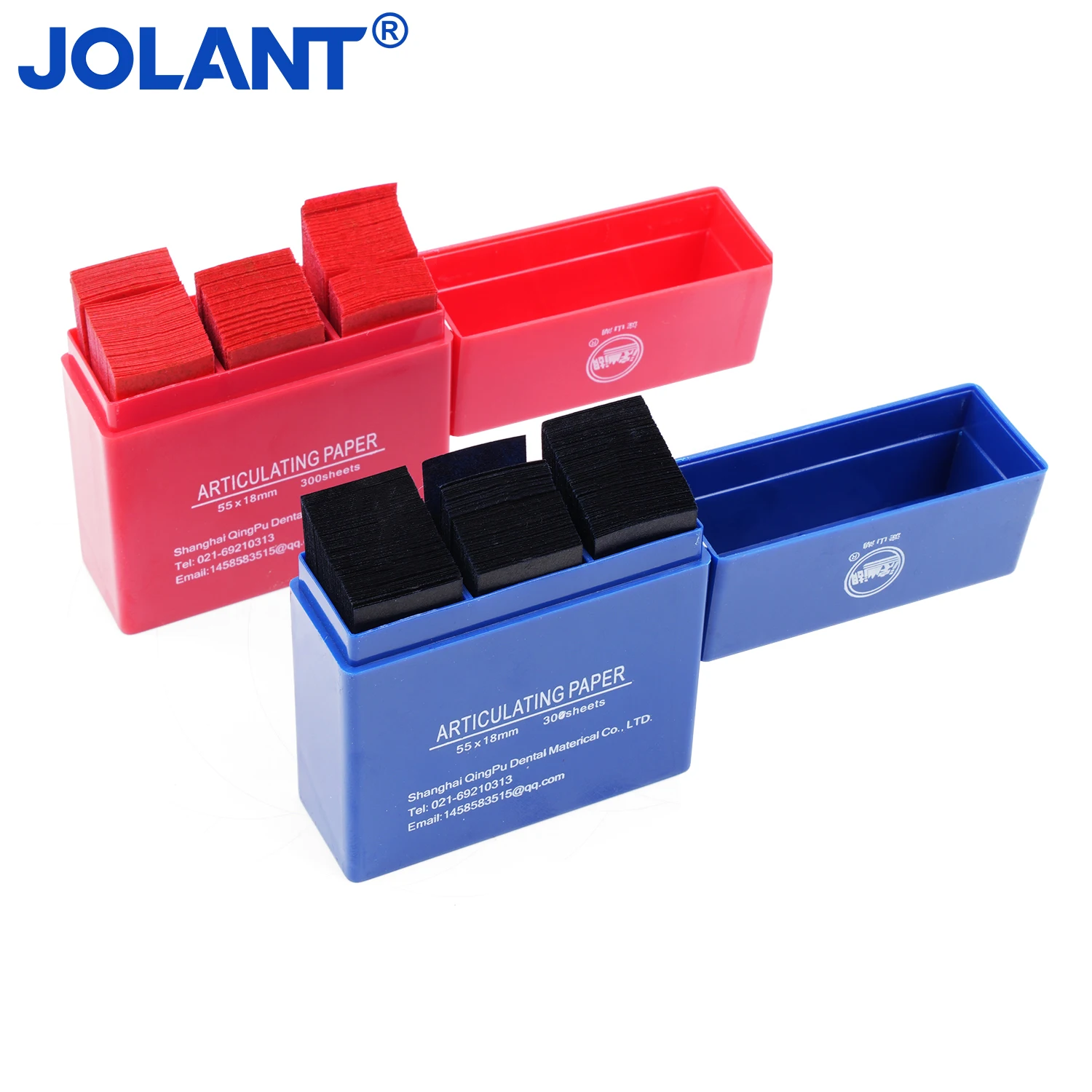 300PCS JOLANT Dental 55*18mm Blue/Red Articulating Paper Strips Dentistry Oral Teeth Whitening Material 55*18mm Dental Tools