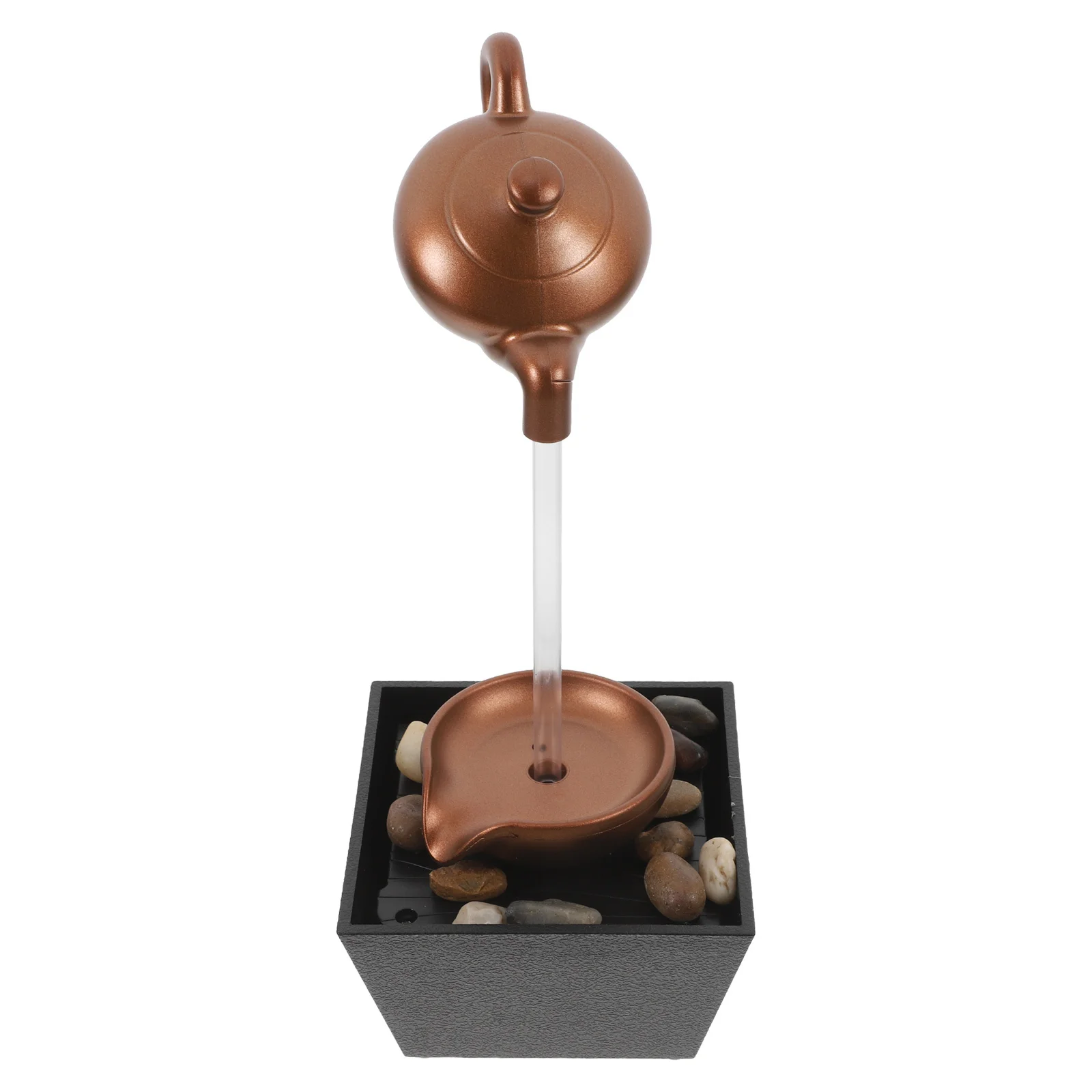 

1pc Compact Desktop Waterfall Fountain Indoor Tabletop Relaxation Feature Usb Led Light Decor For Home Office Bedroom Zen Garden