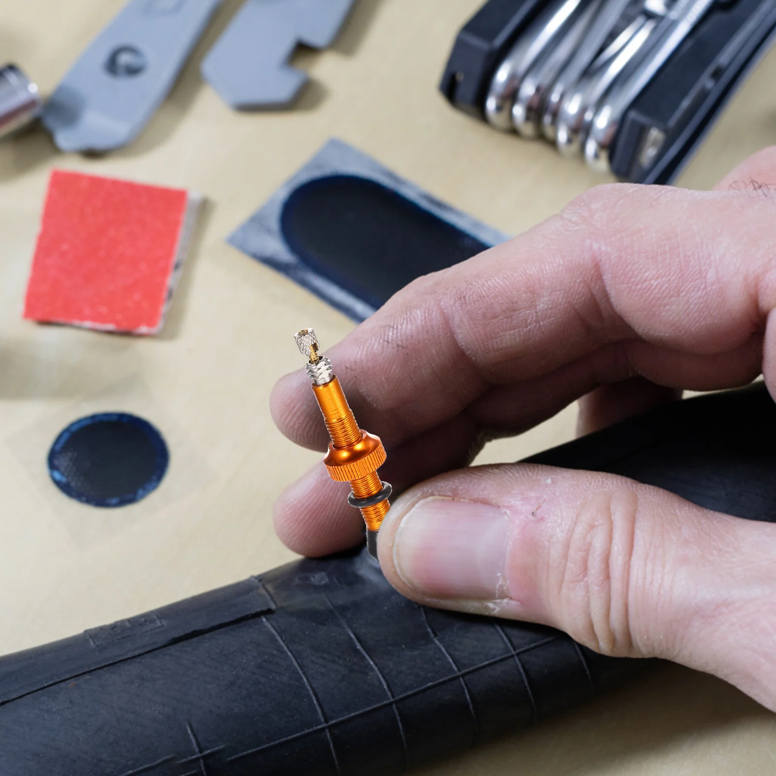 1 زوج صمامات إطارات الدراجة لايحتاج ينبع معدنية متينة مقاومة للصدأ سبائك الألومنيوم النحاس الدراجات اكسسوارات ضغط الإطارات #5