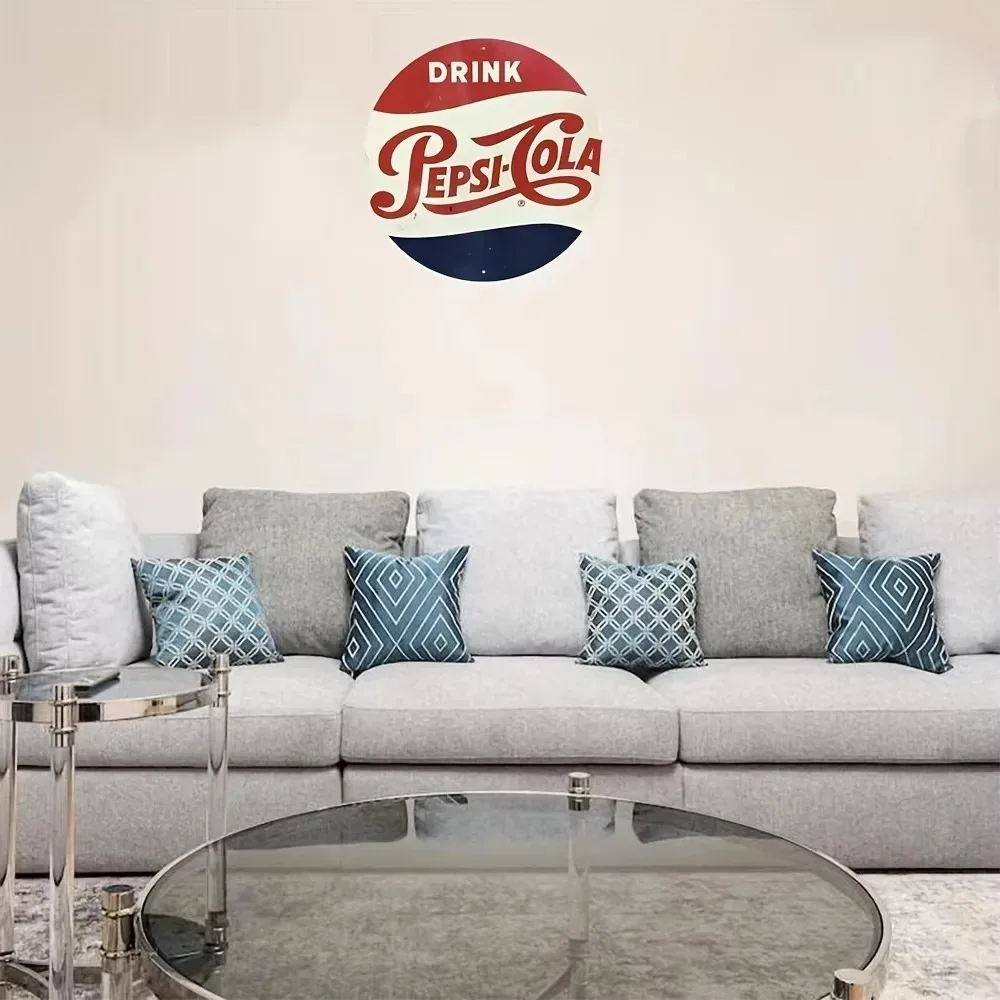 علامة Vintage Ambiance Pepsi من HOMEBARPRO | 7.87 × 7.87 بوصة ألومنيوم، مطبوع عالي الدقة بالأشعة فوق البنفسجية #4