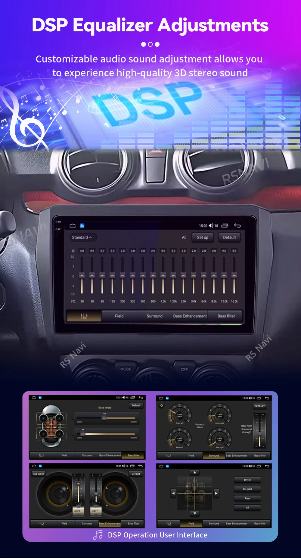 Android 16 Carplay Auto für Suzuki Swift 2016 - 2020 Autoradio GPS Stereo BT Video Autoradio Plug and Play Snapdragon Wireless – Detail 9