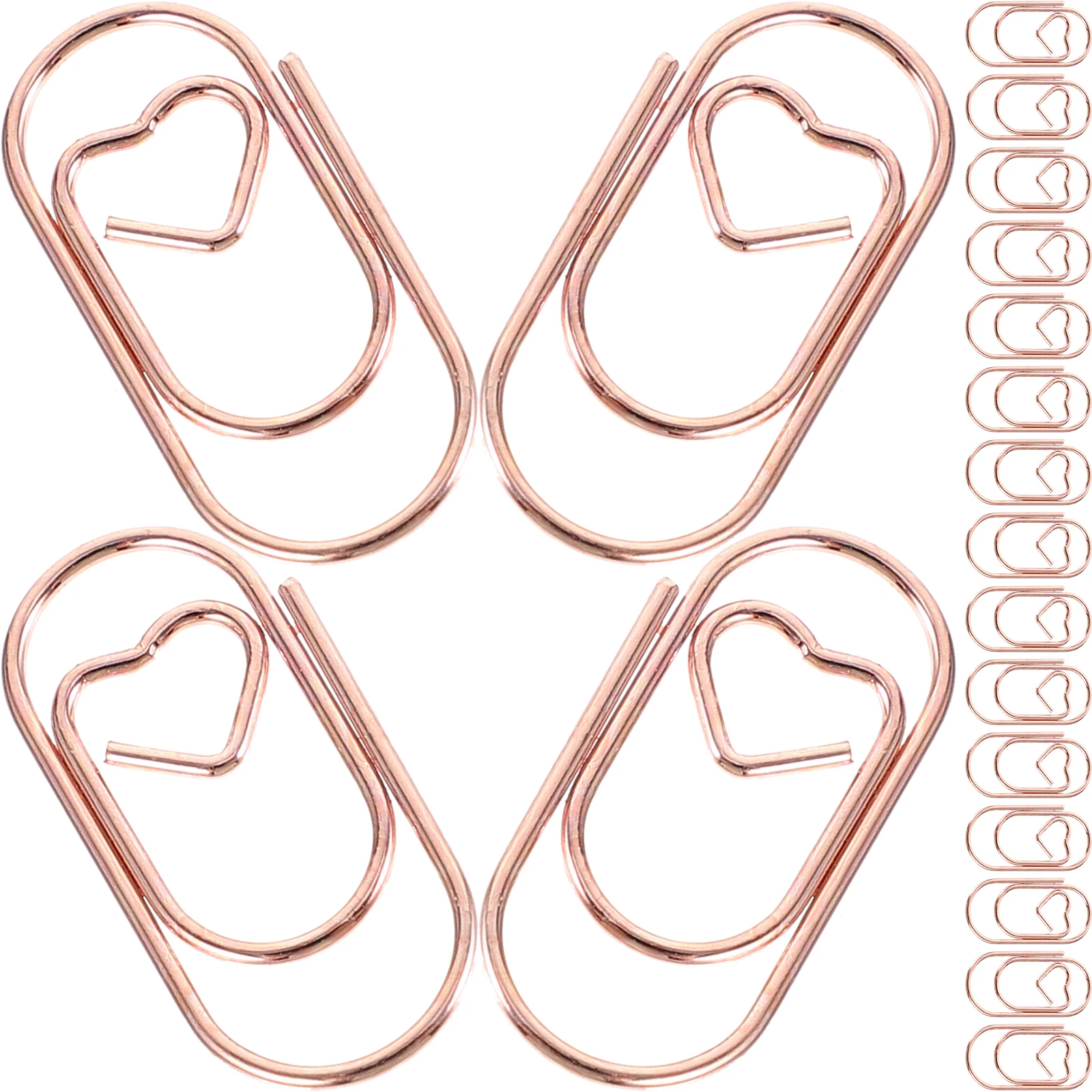 

100 Pcs Metal Paper Clip Mini Clips Paperclips Office Decorative for Crafting Colored Unique Document