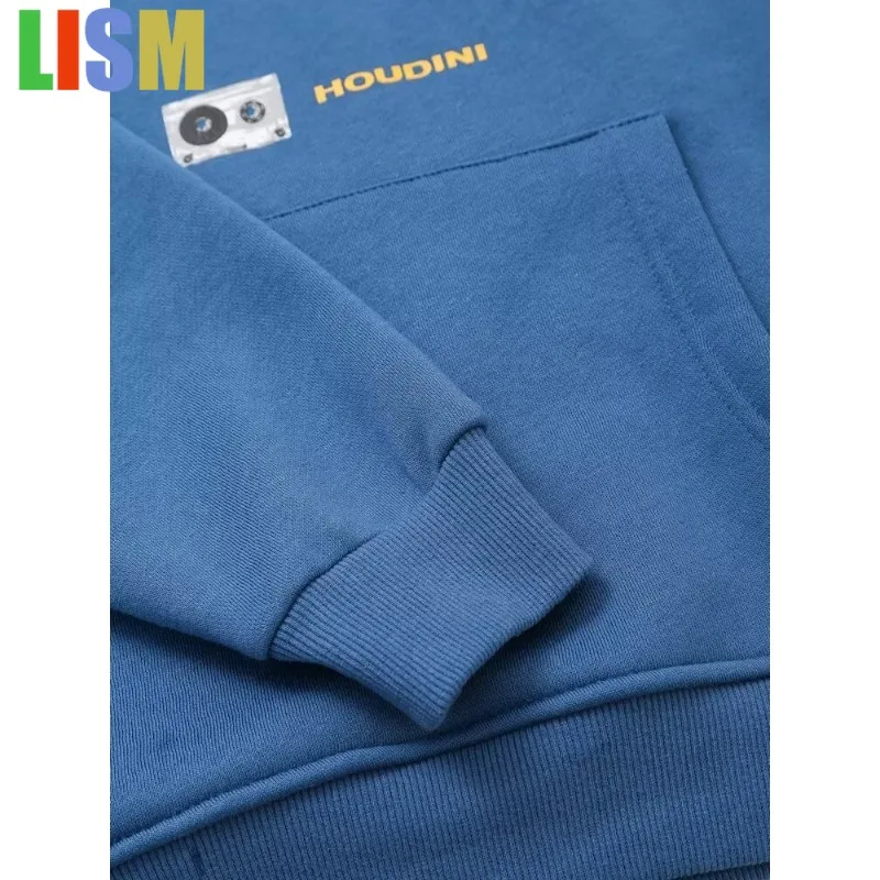 LISM Winter Ladies Hoodie Casual Loose Fit T-shirts Blue Letter Print Hoodies 2025 Y2k Sweat-shirt Long Sleeve Fall T-shirts