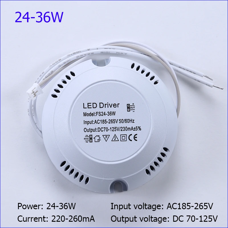 1PCS LED Driver AC165-265V To DC 24-82V 70V-130V Powers Supply Lighting Transformer For LED Ceiling Light Lamp 8-36W