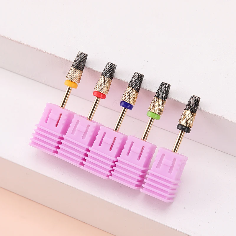 New Cross Tooth Grinding Head Nail Drill Bit Professional Carbide Tungsten Drill Bit for Acrylic Nail Gel Fast Remove Accessory