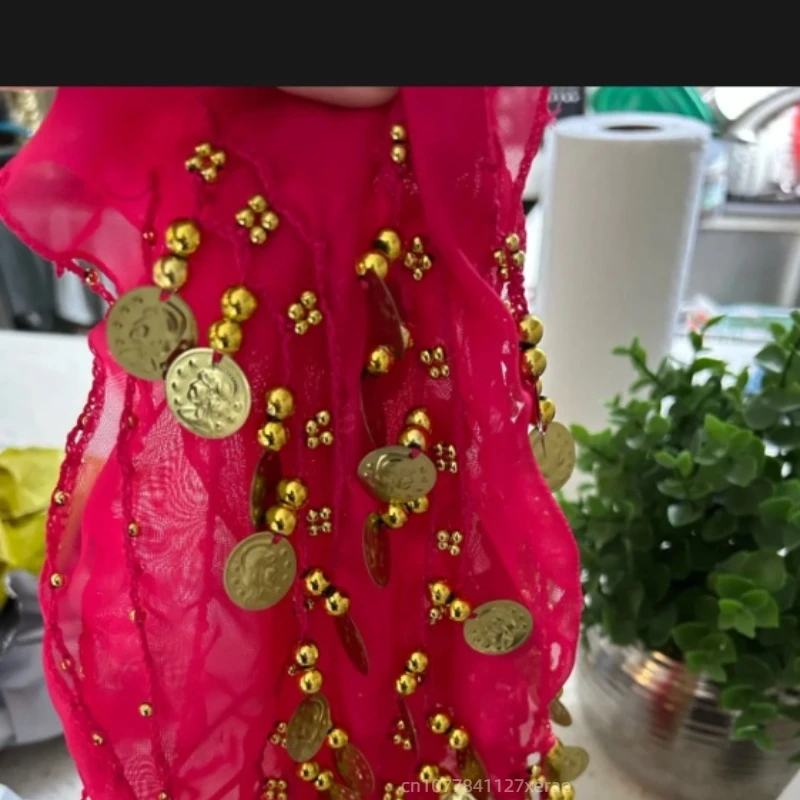 Female Belly Dance 72 Yuan Sexy Waist Chain, Indian Dance Three-layer Gold Coin Waist Scarf, Dance Practice Hip Scarf