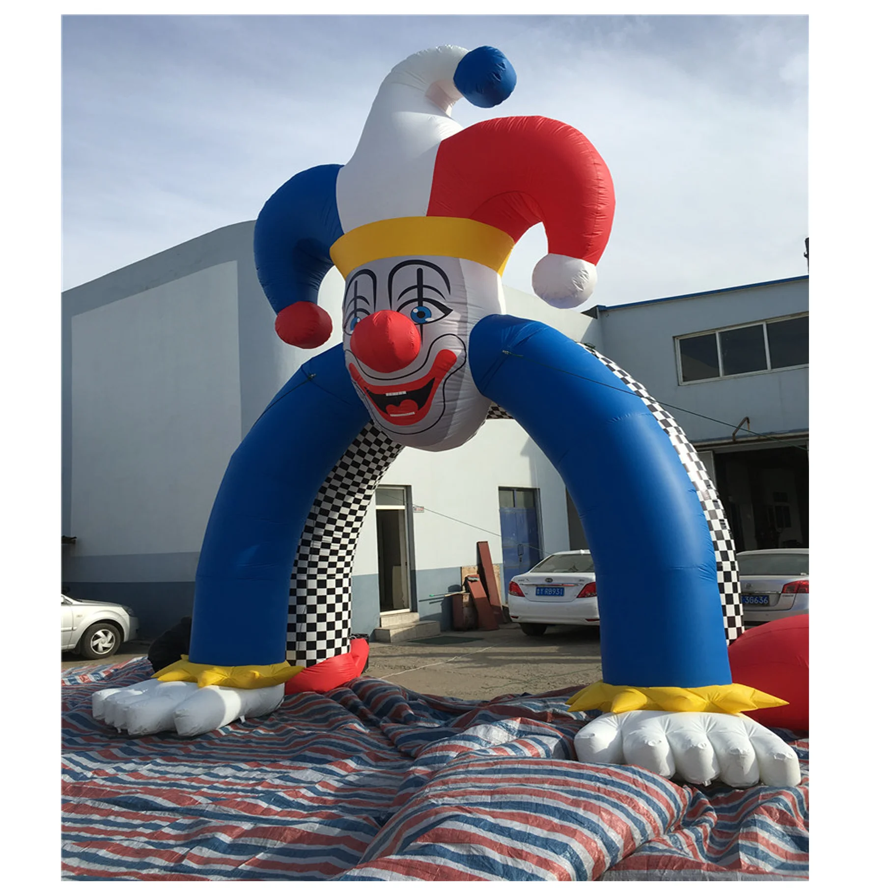 Festival Outdoor Inflatable Halloween Clown Archway For Advertising