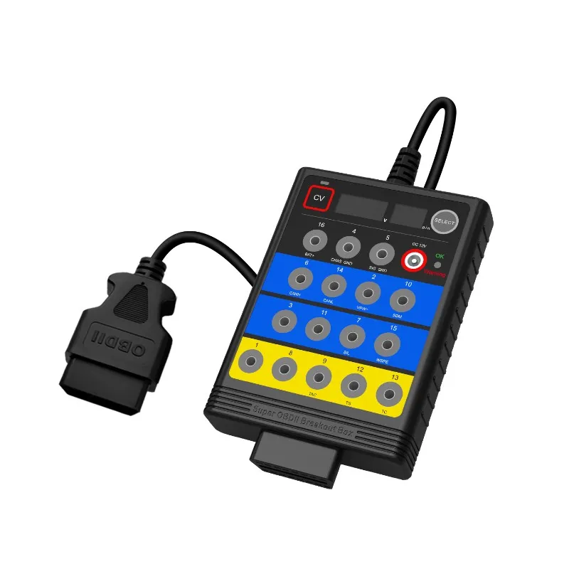 M49K-Super OBD2 16 Pin Automotive Diagnostic Tool ECU Programming Support With Voltage Display Breakout Box